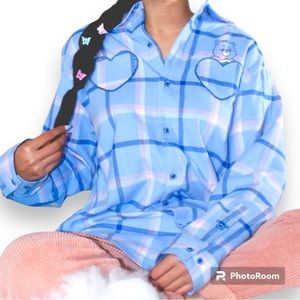 Cakeworthy x Carebears Grumpy Bear Flannel